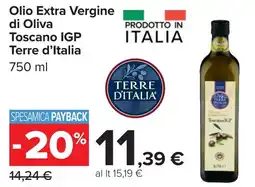 Carrefour Olio extra vergine di oliva toscano igp TERRE D'ITALIA offerta