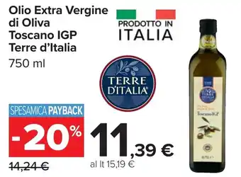 Carrefour Olio extra vergine di oliva toscano IGP Terre d'Italia offerta