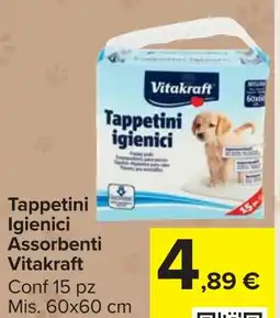 Carrefour Market Tappetini igienici Assorbenti Vitakraft offerta