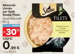 Carrefour Market Alimento Umido per Gatti Sheba Filets Gusti Assortiti offerta