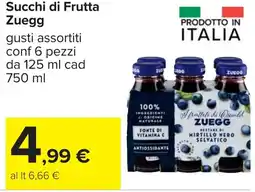 Carrefour Succhi di Frutta ZUEGG offerta