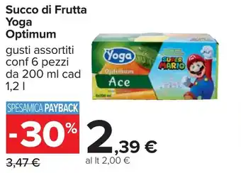 Carrefour Succo di Frutta Yoga Optimum offerta