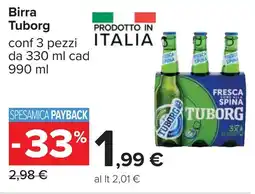 Carrefour Birra TUBORG offerta