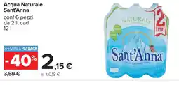 Carrefour Acqua Naturale SANT'ANNA offerta