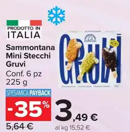 Carrefour Market Sammontana Mini Stecchi Gruvi offerta