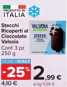 Carrefour Market Stecchi Ricoperti al Cioccolato Valsoia offerta