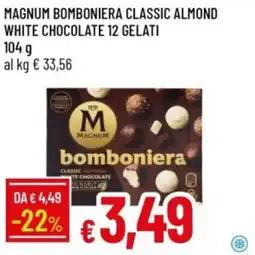 IperFamila Magnum bomboniera classic almond white chocolate 12 gelati offerta