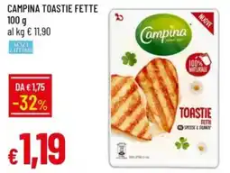 IperFamila Campina toastie fette offerta
