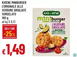 IperFamila Kioene miniburger l'originale alle verdure grigliate surgelato offerta