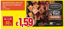 IperFamila Unconventional cubetti di tofu in salsa teriyaki bio offerta