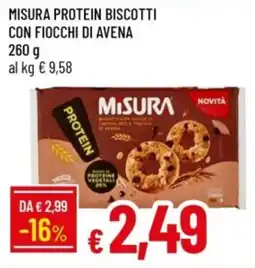 IperFamila Misura protein biscotti con fiocchi di avena offerta