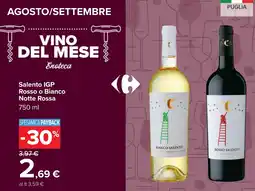 Carrefour Salento igp rosso o BIANCO NOTTE ROSSA offerta