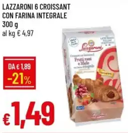 IperFamila Lazzaroni 6 croissant con farina integrale offerta
