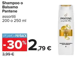 Carrefour Shampoo o Balsamo PANTENE offerta