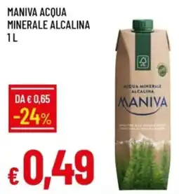 IperFamila Maniva acqua minerale alcalina offerta