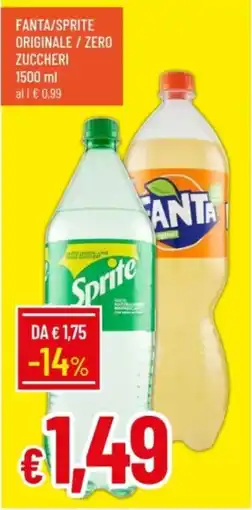 IperFamila Fanta/sprite originale / zero zuccheri offerta