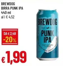 IperFamila Brewdog birra punk IPA offerta