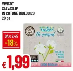 IperFamila Vivicot salvaslip in cotone biologico offerta