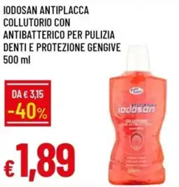 IperFamila Iodosan antiplacca collutorio con antibatterico per pulizia denti e protezione gengive offerta
