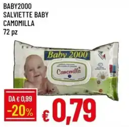IperFamila Baby2000 salviette baby camomilla 72 pz offerta