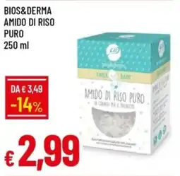 IperFamila Bios&derma amido di riso puro offerta