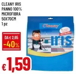 IperFamila Cleany iris panno 100% microfibra 50X70CM offerta