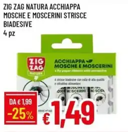 IperFamila Zig zag natura acchiappa mosche e moscerini strisce biadesive offerta