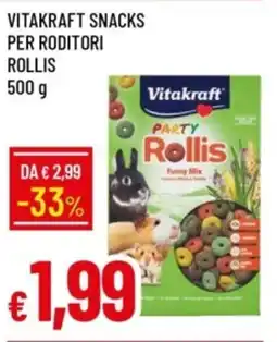IperFamila Vitakraft snacks per roditori rollis offerta
