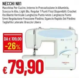 IperFamila Necchi N81 offerta