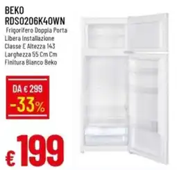 IperFamila Beko RDS0206K40WN Frigorifero offerta