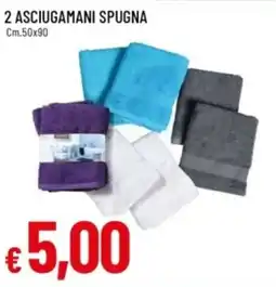 IperFamila 2 asciugamani spugna cm.50x90 offerta