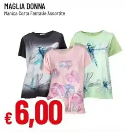 IperFamila Maglia donna Manica Corta Fantasie Assortite offerta