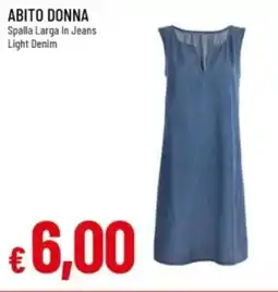 IperFamila Abito donna Spalla Larga In Jeans Light Denim offerta