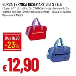 IperFamila Borsa termica rosemary GIO' STYLE offerta