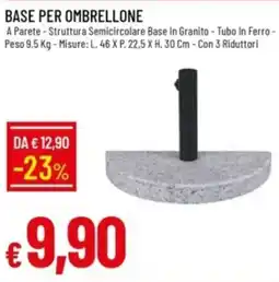IperFamila Base per ombrellone offerta