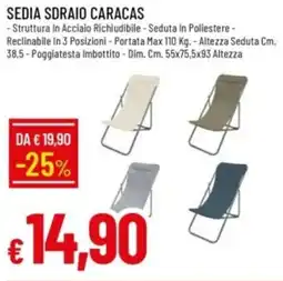 IperFamila Sedia sdraio caracas offerta