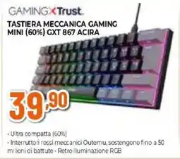 Expert Gamingxtrust. tastiera meccan GXT 867 ACIRA ica gaming mini (60%) offerta