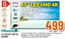 Expert Hisense TV LED 65" UHD 4K 65A69N offerta