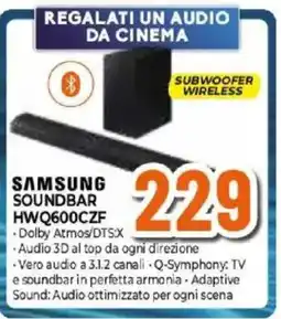 Expert SAMSUNG SOUNDBAR HWQ600CZF offerta