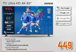 Expert TCL TV Ultra HD 4K 65" offerta