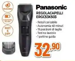 Expert Panasonic REGOLACAPELLI ERGC53K503 offerta