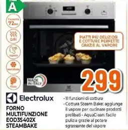 Expert Electrolux FORNO MULTIFUNZIONE EOD3S402X STEAMBAKE offerta