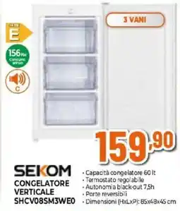 Expert SEKOM CONGELATORE VERTICALE SHCV08SM3WE0 offerta
