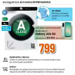 Expert Samsung Asciugatrice Ai-Control DV90DG6845LK offerta