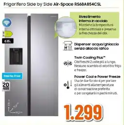 Expert Samsung Frigorifero Side by Side Air Space RS68A854CSL offerta