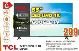 Expert TCL TV LED 55" UHD 4K 55P655 offerta