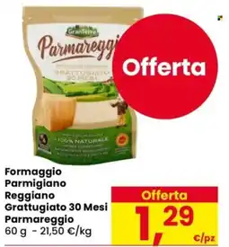 Despar Formaggio Parmigiano Reggiano Grattugiato 30 Mesi Parmareggio offerta