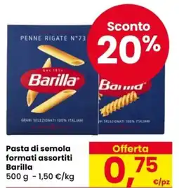 Despar Pasta di semola formati assortiti Barilla offerta