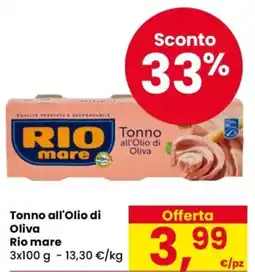 Despar Tonno all'Olio di Oliva Rio mare offerta