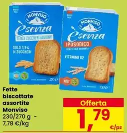 Despar Fette biscottate assortite MONVISO offerta